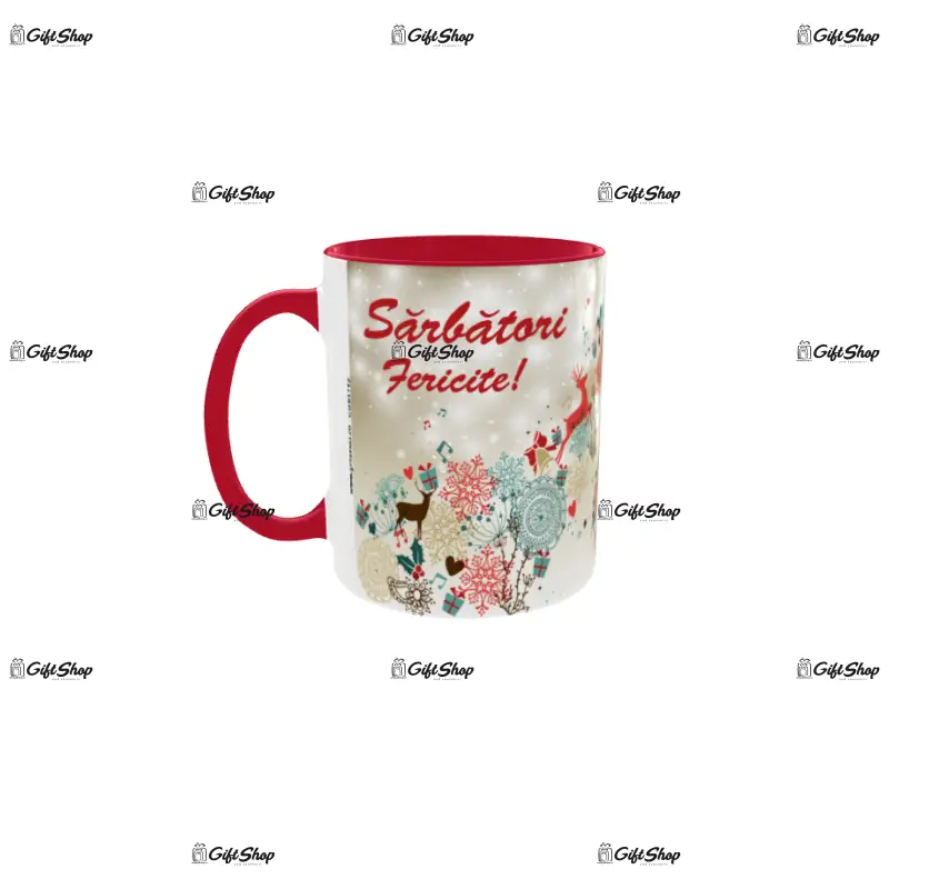 Sarbatori fericite, cana ceramica, 330ml, model cgs1712